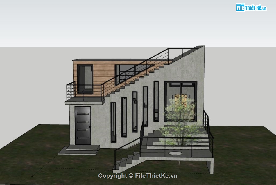 Nhà phố 2 tầng,model su nhà phố 2 tầng,nhà phố 2 tàng sketchup,sketchup nhà phố 2 tầng,file su nhà phố 2 tầng