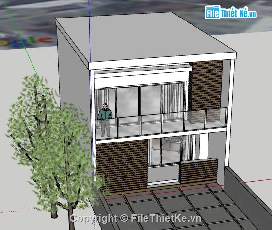 Nhà phố 2 tầng,model su nhà phố 2 tầng,nhà phố 2 tầng file su,sketchup nhà phố 2 tầng,nhà phố 2 tầng sketchup