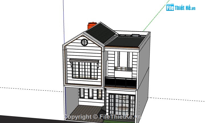 Nhà phố 2 tầng,model su nhà phố 2 tầng,nhà phố 2 tầng file su,sketchup nhà phố 2 tầng,nhà phố 2 tầng sketchup