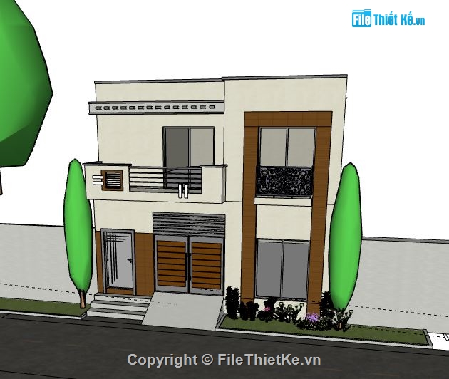 Nhà phố 2 tầng,model su nhà phố 2 tầng,sketchup nhà phố 2 tầng,file su nhà phố 2 tầng,nhà phố 2 tầng sketchup