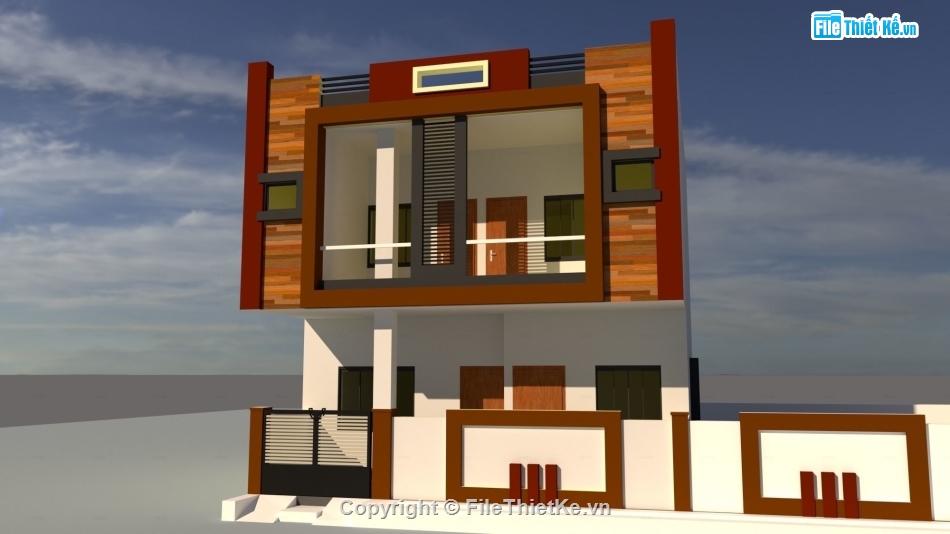 Nhà phố 2 tầng,model su nhà phố 2 tầng,sketchup nhà phố 2 tầng,nhà phố 2 tầng model su,file sketchup 2 tầng