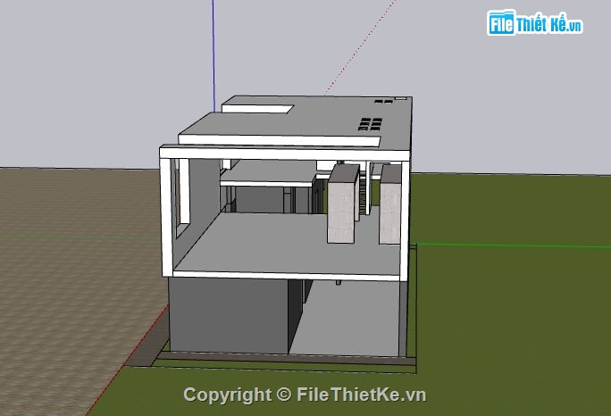 Nhà phố 2 tầng,model su nhà phố 2 tầng,file su nhà phố 2 tầng