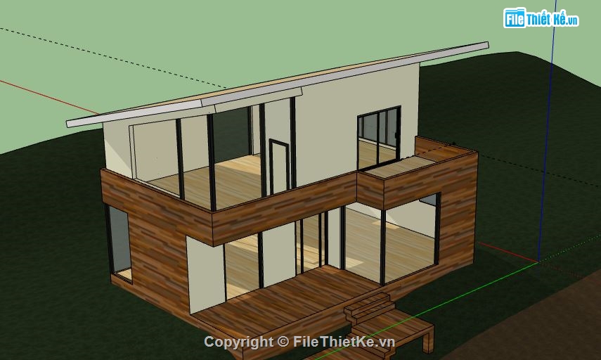 Nhà phố 2 tầng,model su nhà phố 2 tầng,file su nhà phố 2 tầng