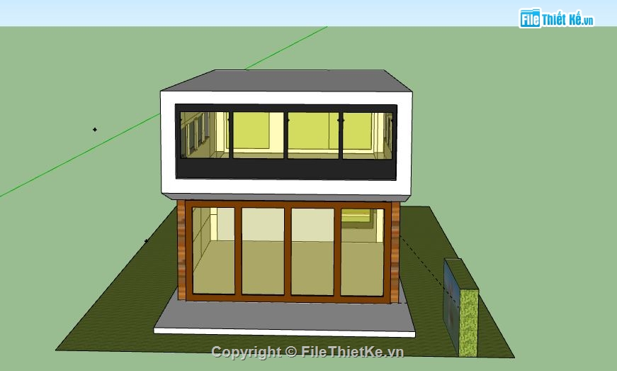 Nhà phố 2 tầng,model su nhà phố 2 tầng,file su nhà phố 2 tầng