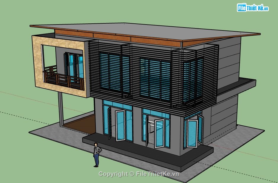 Nhà phố 2 tầng,model su nhà phố 2 tầng,file su nhà phố 2 tầng,file sketchup nhà phố 2 tầng,mẫu nhà phố 2 tầng sketchup