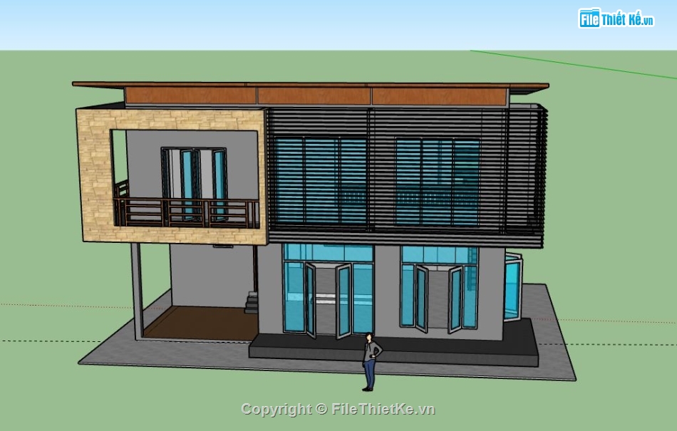 Nhà phố 2 tầng,model su nhà phố 2 tầng,file su nhà phố 2 tầng,file sketchup nhà phố 2 tầng,mẫu nhà phố 2 tầng sketchup