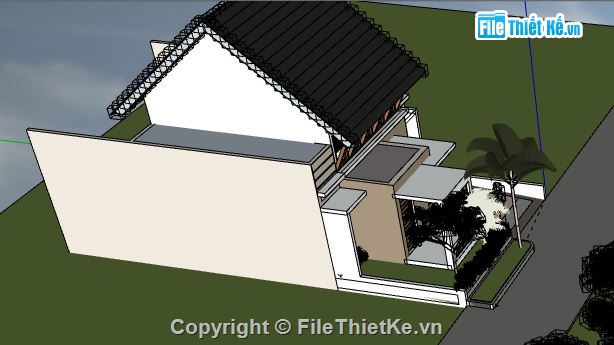 Nhà phố 2 tầng,model su nhà phố 2 tầng,sketchup nhà phố 2 tầng,nhà phố 2 tầng sketchup,file su nhà phố 2 tầng