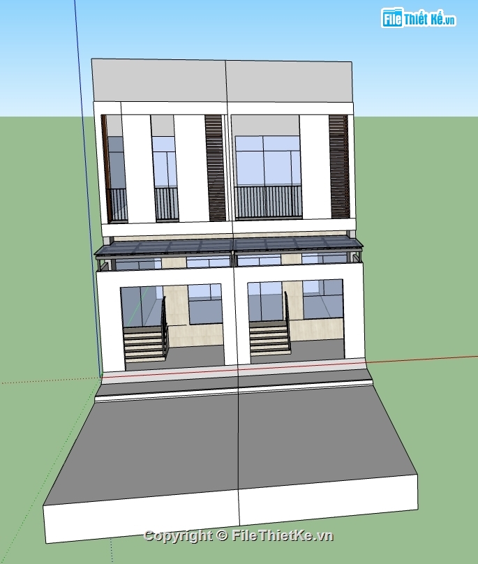Nhà phố 2 tầng,model Nhà phố 2 tầng,File su Nhà phố 2 tầng,model sketchup Nhà phố 2 tầng,file su Nhà phố 2 tầng