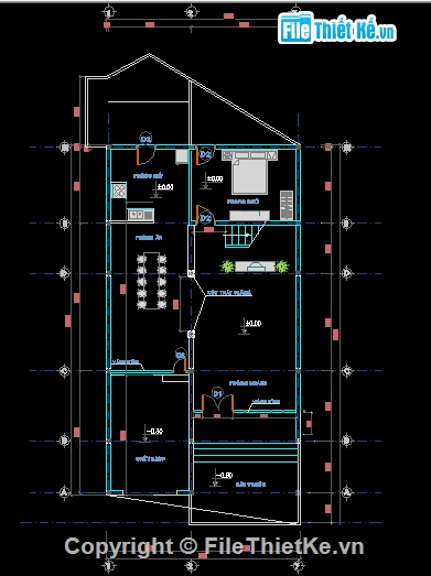 Nhà phố,Nhà 2 tầng,Nhà phố 2 tầng,Nhà đẹp,9x17m,bản vẽ