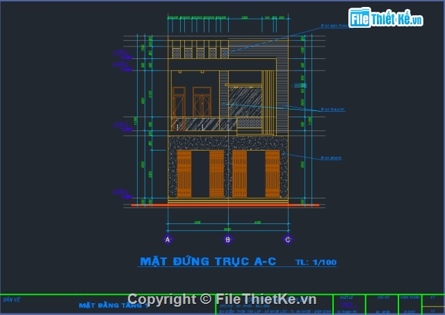 file thiết kế nhà phố,kiến trúc nhà ở gia đình,kết cấu 2 tầng,Nhà phố 2 tầng,Nhà 2 tầng,Nhà phố