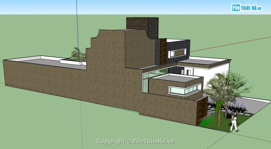 Nhà phố 2 tầng,model su nhà phố 2 tầng,file nhà phố 2 tầng,nhà phố 2 tầng file su,nhà phố 2 tầng