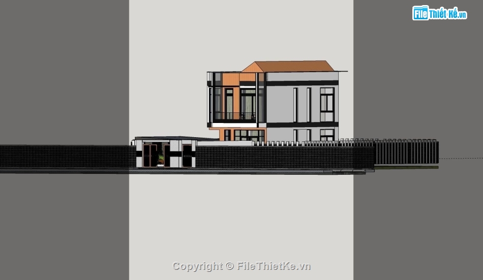 Nhà phố 2 tầng,Nhà phố 2 tầng hiện đại,model su nhà phố 2 tầng,sketchup nhà phố 2 tầng,file su nhà phố 2 tầng