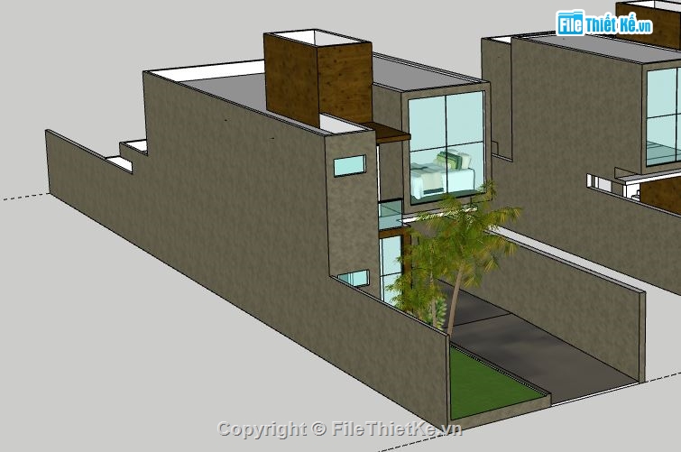 Nhà phố 2 tầng,file su nhà phố 2 tầng,nhà phố 2 tầng file su,sketchup nhà phố 2 tầng,nhà phố 2 tầng model su