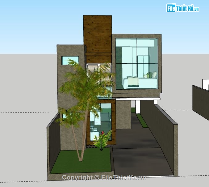 Nhà phố 2 tầng,file su nhà phố 2 tầng,nhà phố 2 tầng file su,sketchup nhà phố 2 tầng,nhà phố 2 tầng model su