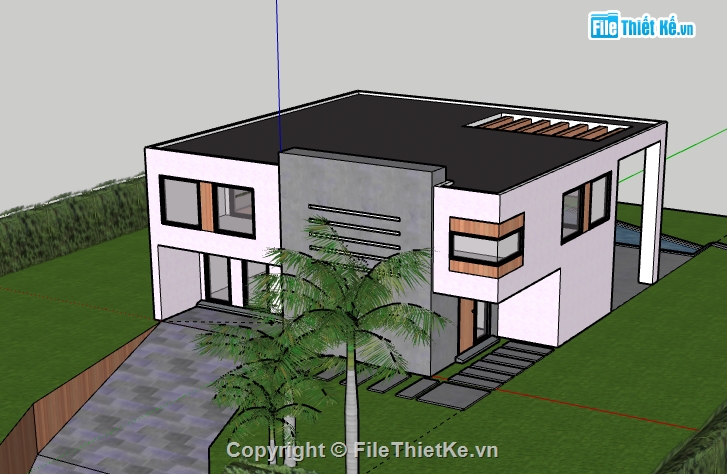 Nhà phố 2 tầng,model su nhà phố 2 tầng,file sketchup nhà phố 2 tầng,nhà phố 2 tầng model su,file su nhà phố 2 tầng