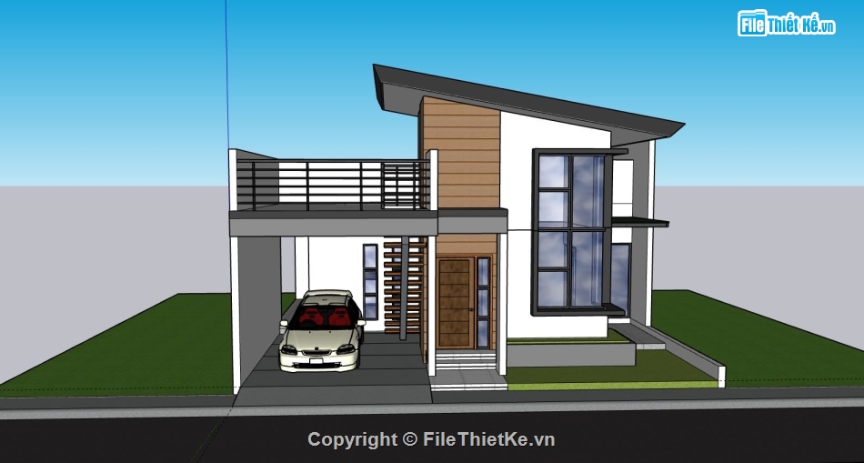 Nhà phố 2 tầng,file su nhà phố 2 tầng,nhà phố 2 tầng file sketchup,nhà phố 2 tầng file su,model su nhà phố 2 tầng