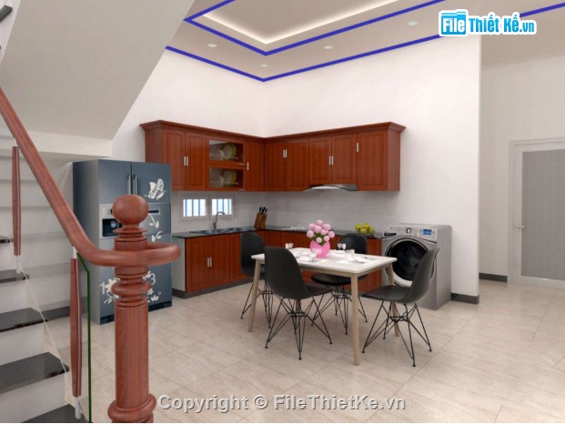 Nhà phố 2 tầng,Nhà phố 2 tầng 5x17m,nhà mái thái