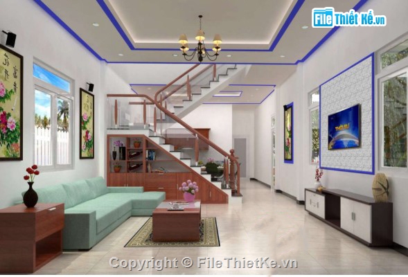 Nhà phố 2 tầng,Nhà phố 2 tầng 5x17m,nhà mái thái