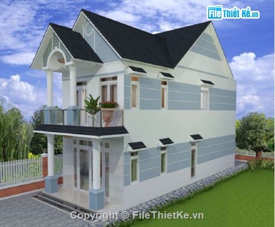 Nhà phố 2 tầng,Nhà phố 2 tầng 5x17m,nhà mái thái
