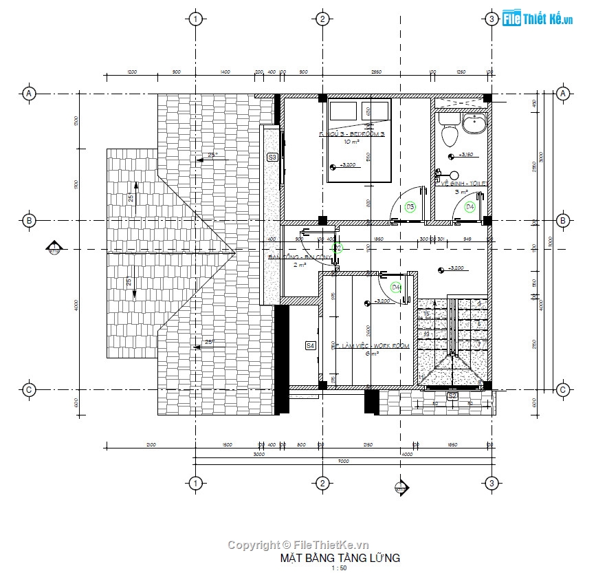nhà phố 2 tầng file cad,bản vẽ nhà phố 2 tầng,autocad nhà phố 2 tầng