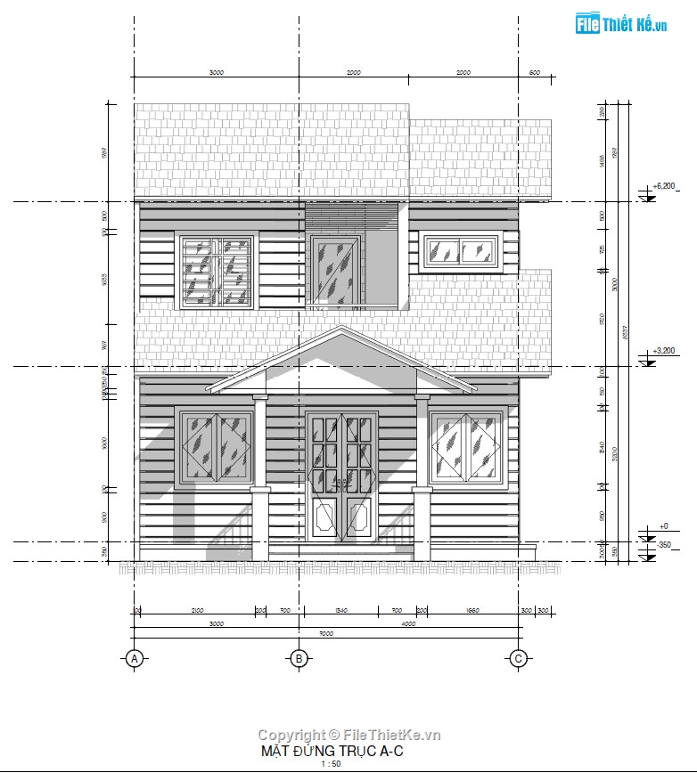 nhà phố 2 tầng file cad,bản vẽ nhà phố 2 tầng,autocad nhà phố 2 tầng