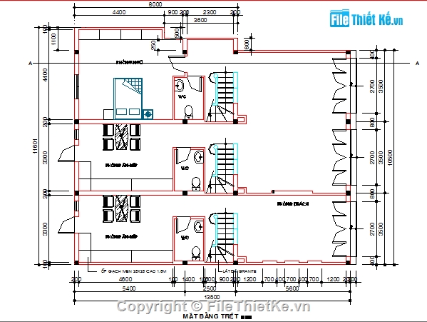 thi công,3 tầng,Nhà làm việc 3 tầng,10.5x13.5m,3.5x13.5m,3 khoang