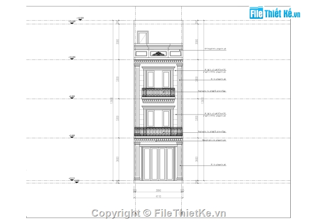 nhà phố 3 tầng,kiến trúc 3 tầng,Nhà phố 3 tầng 4.11x14.7m,bản vẽ nhà phố 3 tầng,mẫu bản vẽ nhà phố 3 tầng