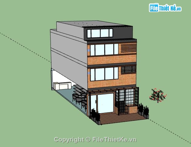 Nhà phố 3 tầng 1 tum,model su nhà phố 3 tầng 1 tum,file su nhà phố 3 tầng 1 tum