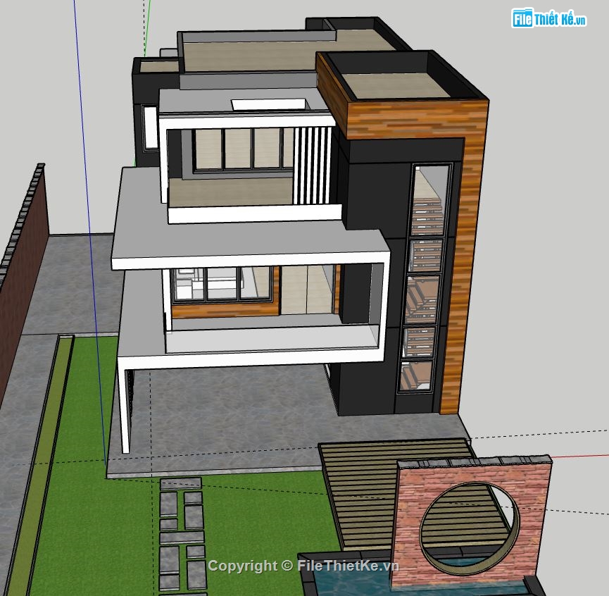 sketchup Nhà phố 3 tầng,nhà phố 3 tầng model su,file sketchup nhà phố 3 tầng,nhà phố 3 tầng file su,nhà phố 3 tầng sketchup