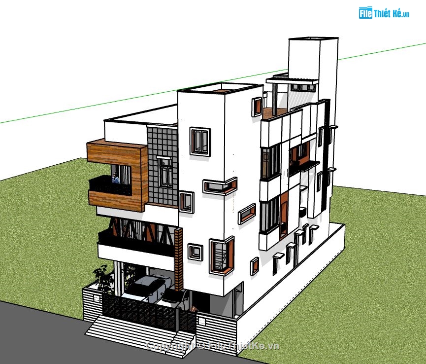 Nhà phố 3 tầng,model su nhà phố 3 tầng,nhà phố 3 tầng sketchup,nhà phố 3 tầng file su,sketchup nhà phố 3 tầng