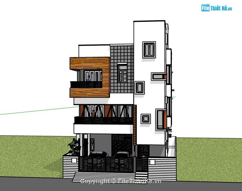 Nhà phố 3 tầng,model su nhà phố 3 tầng,nhà phố 3 tầng sketchup,nhà phố 3 tầng file su,sketchup nhà phố 3 tầng