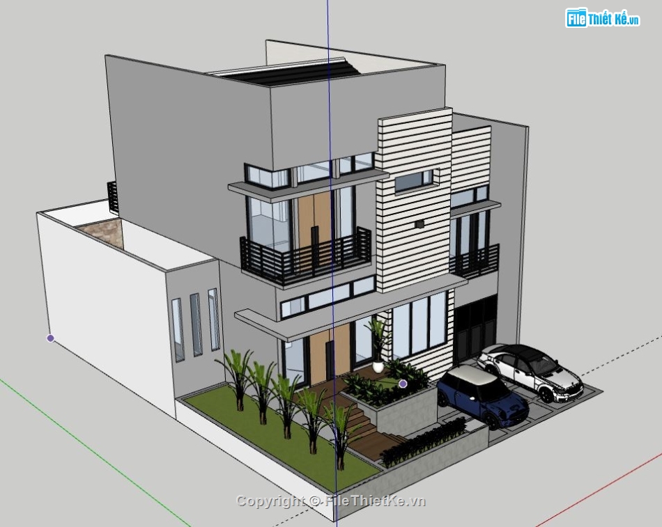 file su nhà phố 3 tầng,nhà phố 3 tầng,file sketchup nhà phố 3 tầng,nhà phố 3 tầng file su