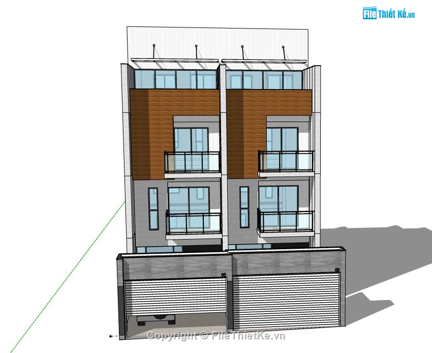 Nhà phố 3 tầng,model su nhà phố 3 tầng,file su nhà phố 3 tầng,file sketchup nhà phố 3 tầng,nhà phố 3 tầng sketchup