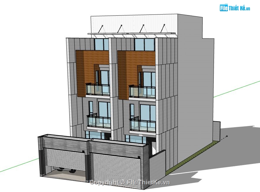 Nhà phố 3 tầng,model su nhà phố 3 tầng,file su nhà phố 3 tầng,file sketchup nhà phố 3 tầng,nhà phố 3 tầng sketchup