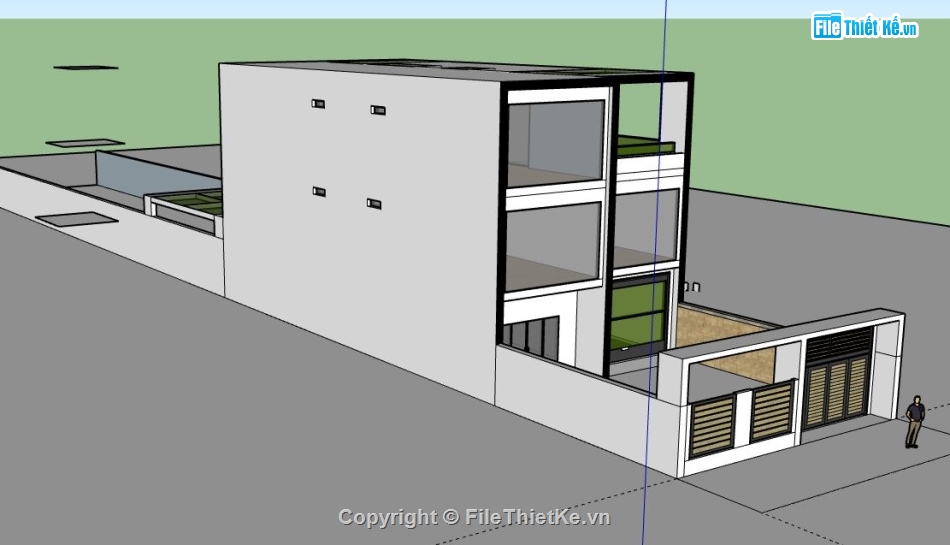 Nhà phố 3 tầng,sketchup Nhà phố 3 tầng,file su nhà phố 3 tầng,nhà phố 3 tầng 1 tầng,nhà phố 3 tầng model su