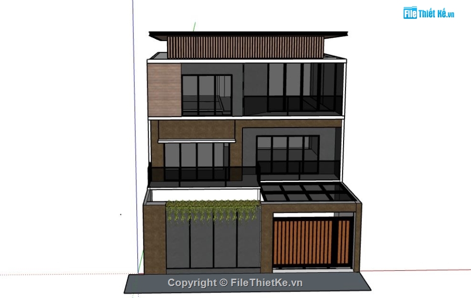 Nhà phố 3 tầng,model su nhà phố 3 tầng,nhà phố 3 tầng file su,sketchup nhà phố 3 tầng,nhà phố 3 tầng sketchup