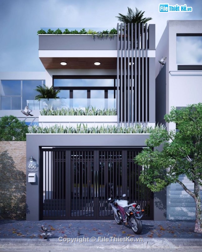 file 3dmax nhà phố,nhà phố 3 tầng,3dmax nhà phố