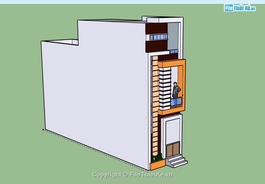 Nhà phố 3 tầng,model su nhà phố 3 tầng,nhà phố 3 tầng file su