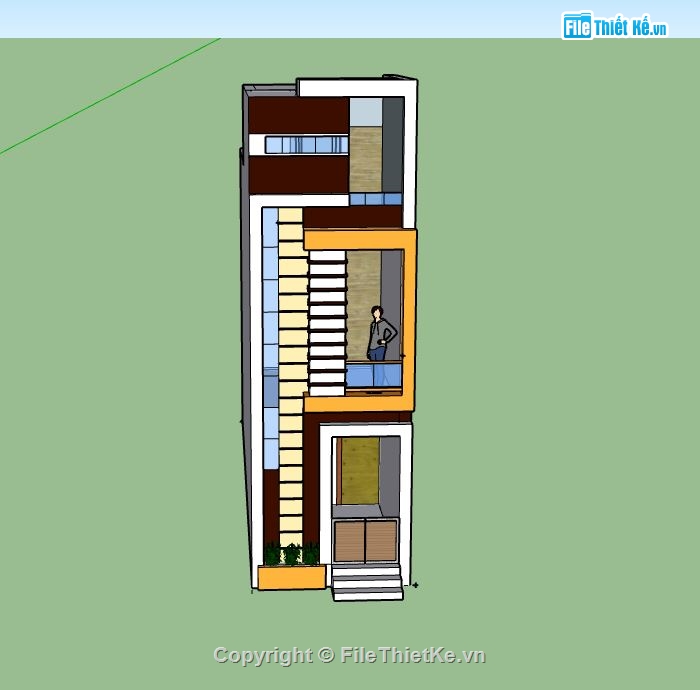 Nhà phố 3 tầng,model su nhà phố 3 tầng,nhà phố 3 tầng file su