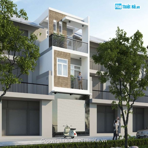 nhà phố 3 tầng,nhà phố 3 tầng 4x17m,mẫu nhà phố hiện đại