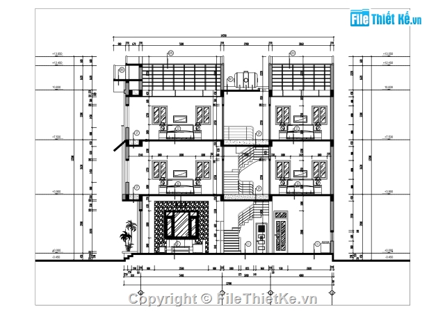 nhà phố 3 tầng,nhà 3 tầng,bản vẽ nhà phố 3 tầng,Nhà phố 3 tầng 5x12.9m