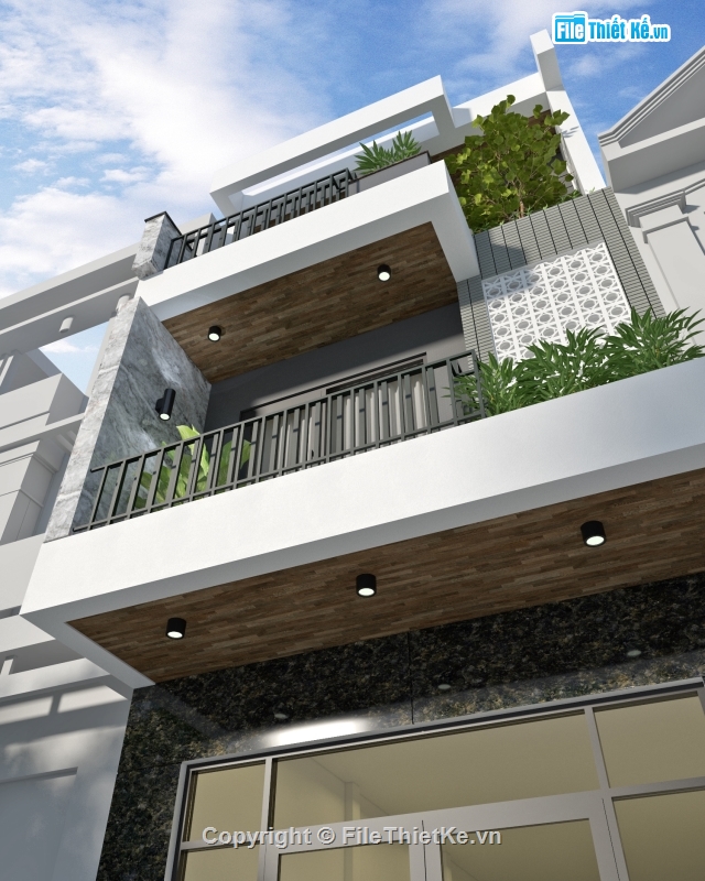 Nhà phố 3 tầng 5x14m,nhà phố 3 tầng mặt tiền 5m,Nhà phố 3 tầng,Mẫu Nhà phố 3 tầng Sketchup,Nhà phố 3 tâng Cad