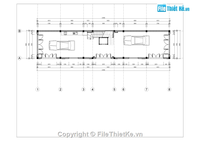 nhà phố 3 tầng,nhà 3 tầng 5x23.4m,bản vẽ nhà phố 3 tầng