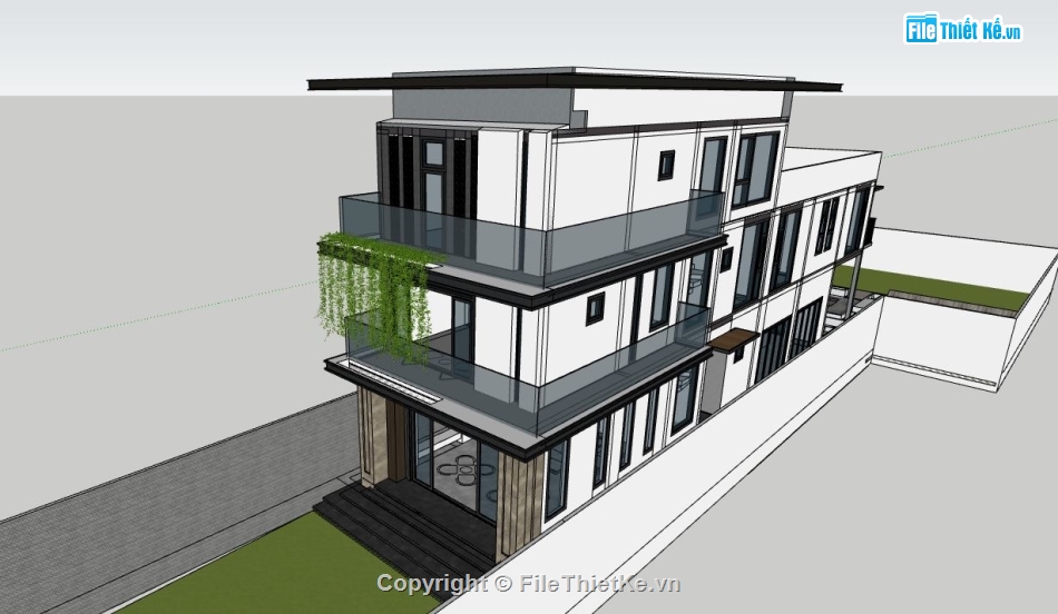 sketchup Nhà phố 3 tầng,Nhà phố 3 tầng,model su nhà phố 3 tầng,file sketchup nhà phố 3 tầng,nhà phố 3 tầng file su