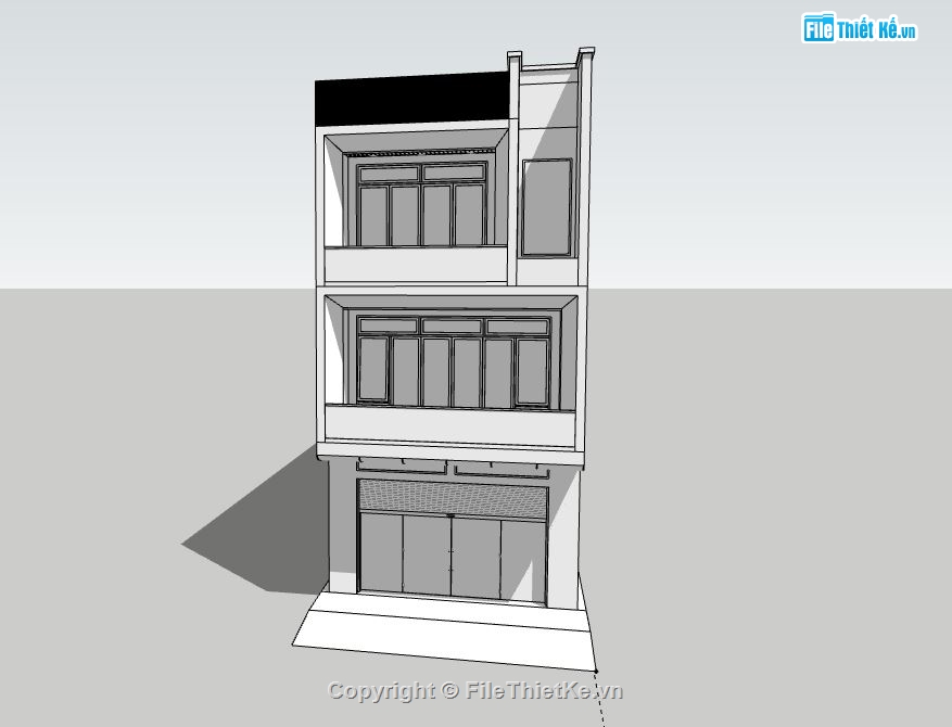 Nhà phố 3 tầng,model su nhà phố 3 tầng,nhà phố 3 tầng file su,sketchup nhà phố 3 tầng,nhà phố 3 tầng sketchup