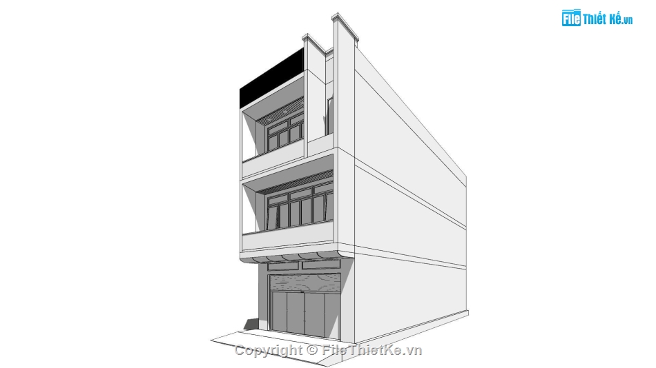 Nhà phố 3 tầng,model su nhà phố 3 tầng,nhà phố 3 tầng file su,sketchup nhà phố 3 tầng,nhà phố 3 tầng sketchup