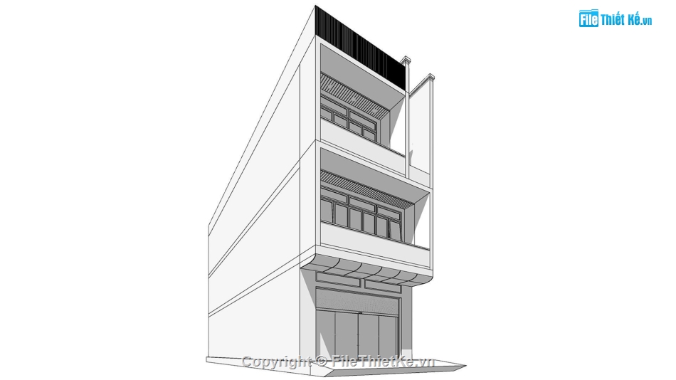 Nhà phố 3 tầng,model su nhà phố 3 tầng,nhà phố 3 tầng file su,sketchup nhà phố 3 tầng,nhà phố 3 tầng sketchup