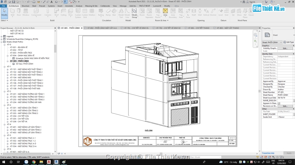 nhà phố 3 tầng 6x17.5m,revit nhà phố 3 tầng,file revit nhà phố 3 tầng,revit nhà phố 3 tầng 6x17.5m,Revit bản vẽ nhà phố 3 tầng