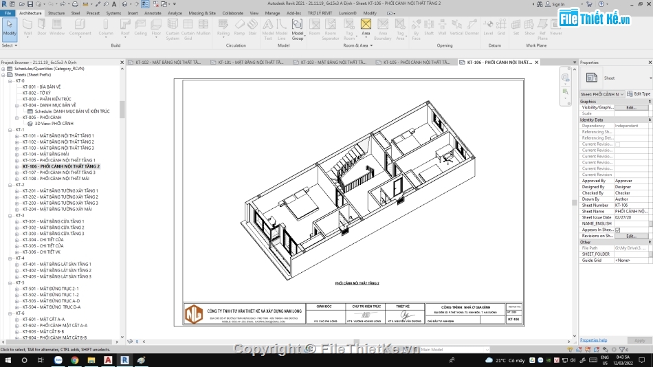 nhà phố 3 tầng 6x17.5m,revit nhà phố 3 tầng,file revit nhà phố 3 tầng,revit nhà phố 3 tầng 6x17.5m,Revit bản vẽ nhà phố 3 tầng