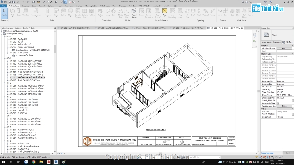 nhà phố 3 tầng 6x17.5m,revit nhà phố 3 tầng,file revit nhà phố 3 tầng,revit nhà phố 3 tầng 6x17.5m,Revit bản vẽ nhà phố 3 tầng